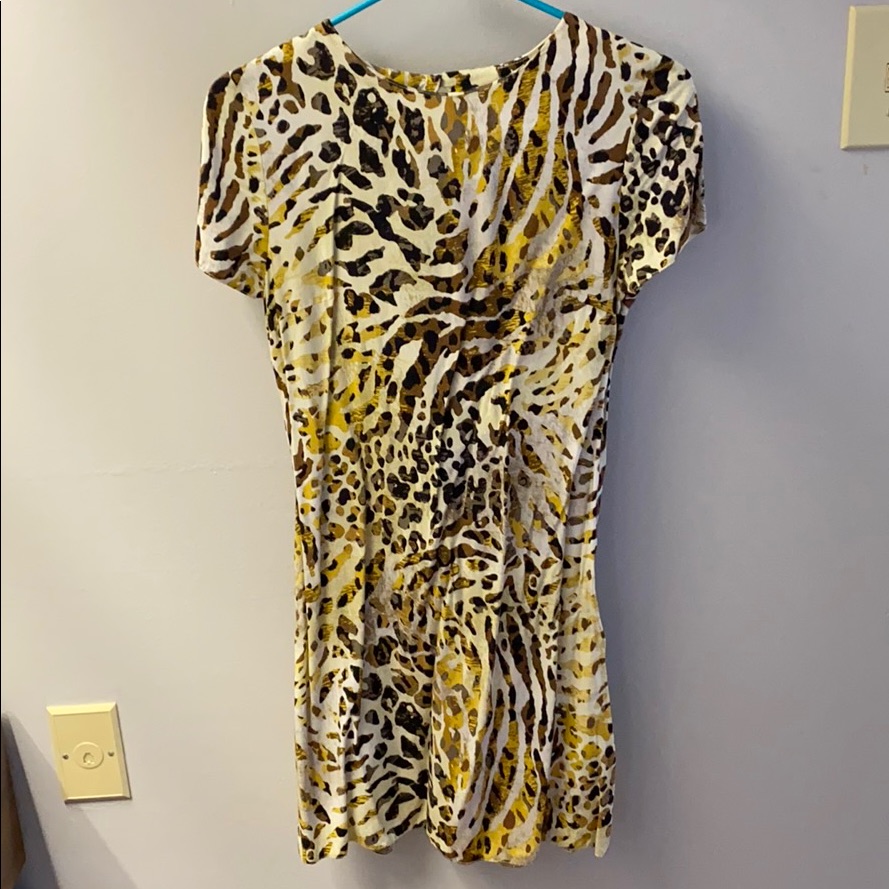Top Shop Tiger Print Mini Dress Size 4us
